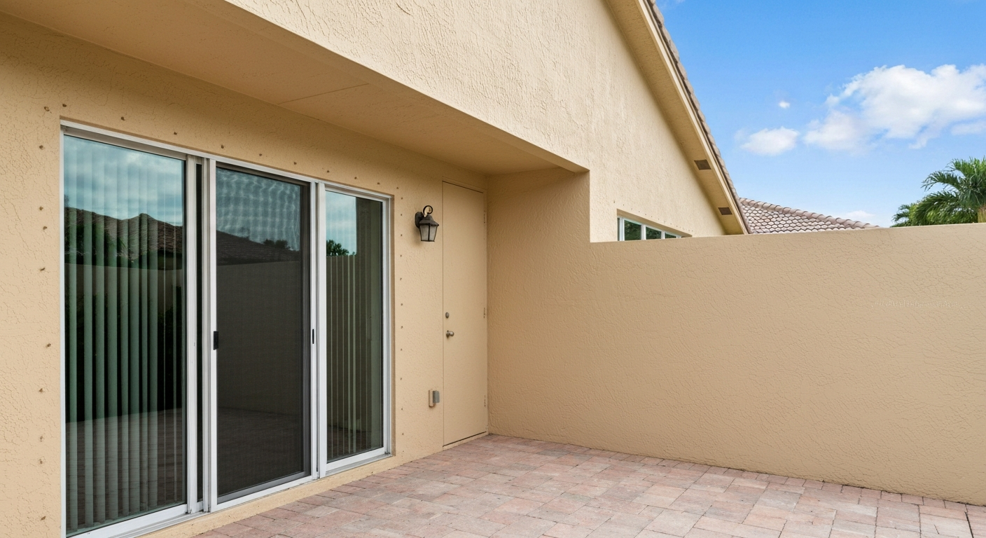 sliding glass door on a miami home
